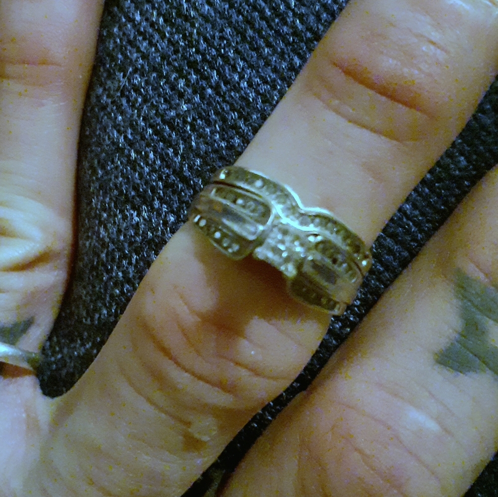 10k white gold diamond wedding set